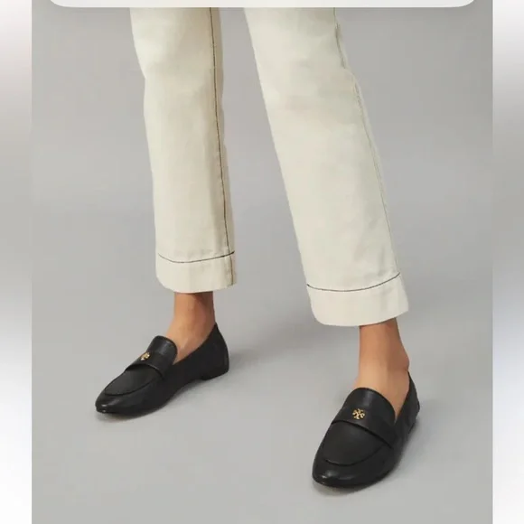 TORY BURCH Patent LeatherBallet Loafers Perfect Black size 8.5 NEW